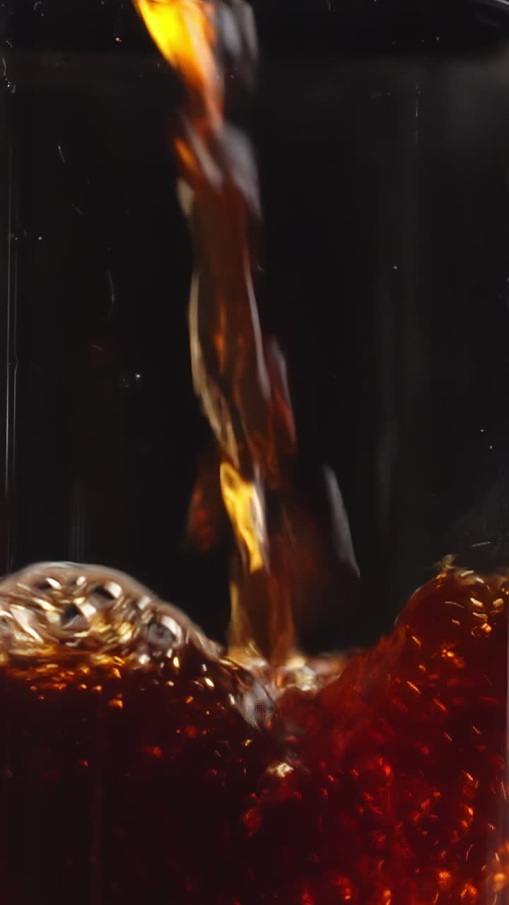 Caffè versato nel bicchiere