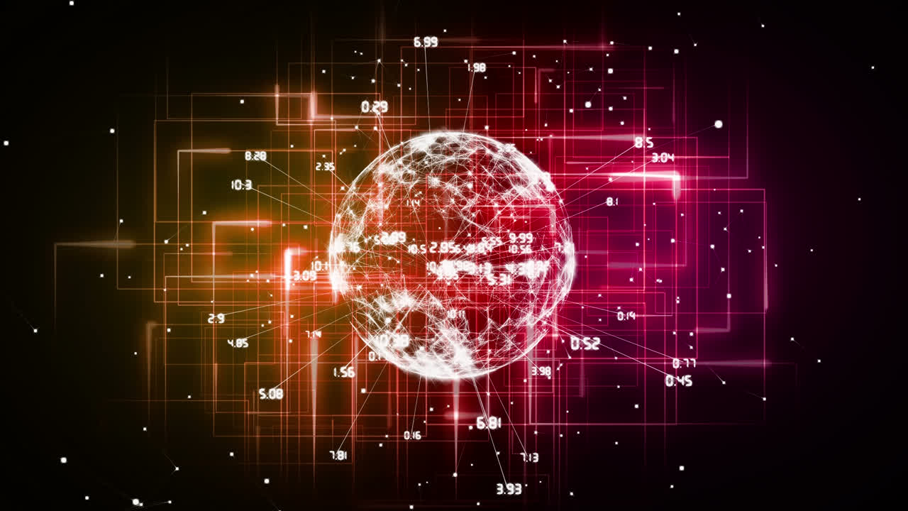 tierra digital en un fondo electrónico