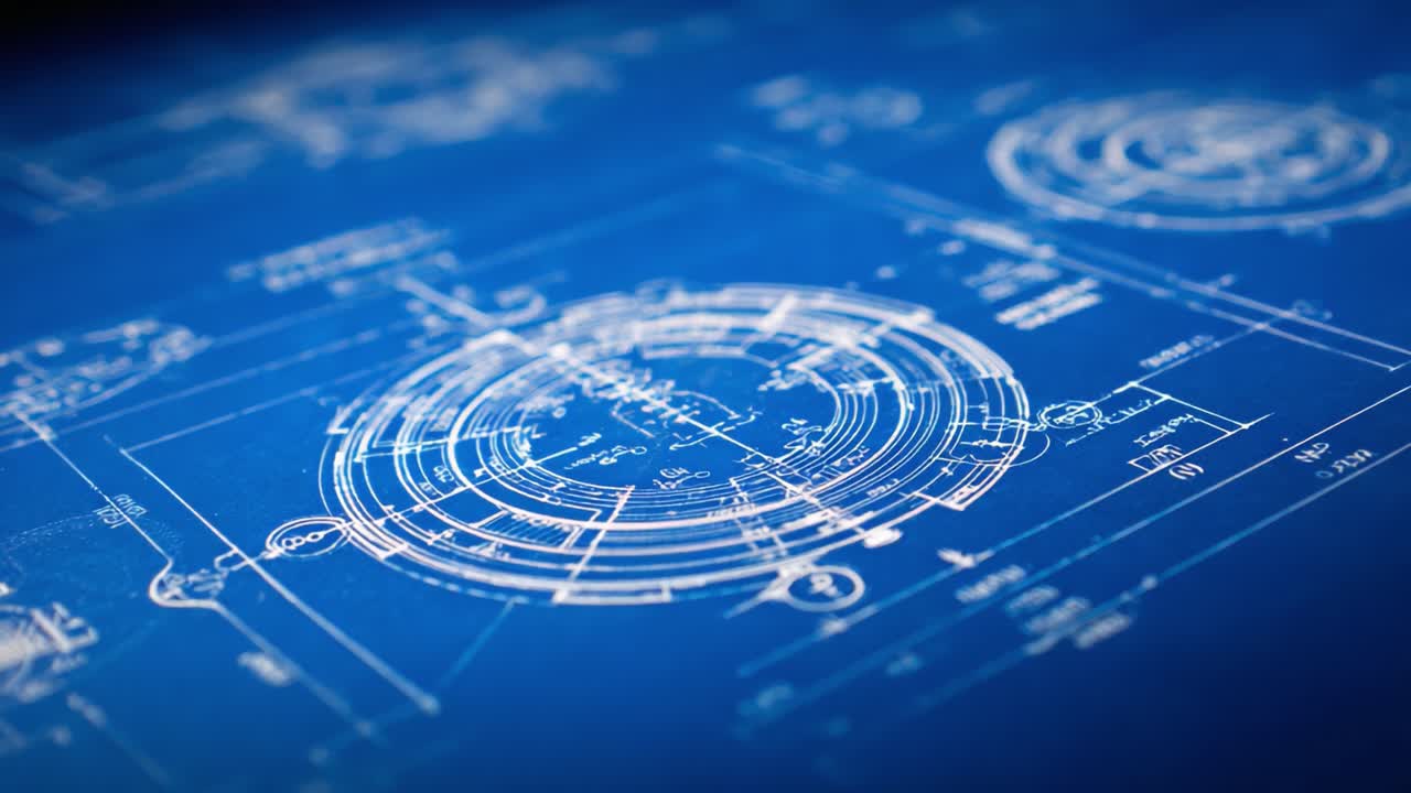 Detailed Technical Blueprint Featuring Circular Design Elements with Dimensional Annotations and Precise Measurements for Engineering Applications
