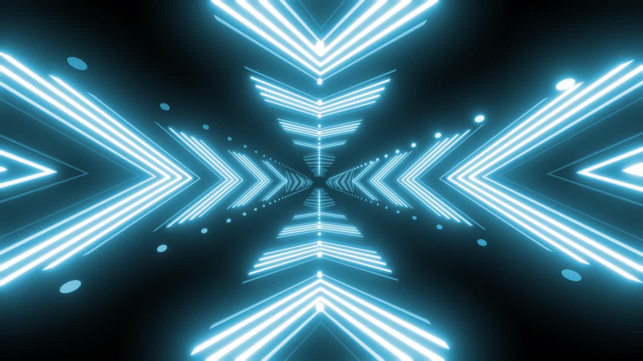 Abstract Neon Tunnel Visual Effect