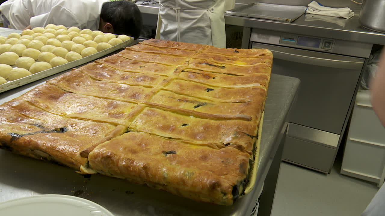 Preparing Large Italian Pastry in a Commercial Kitchen
