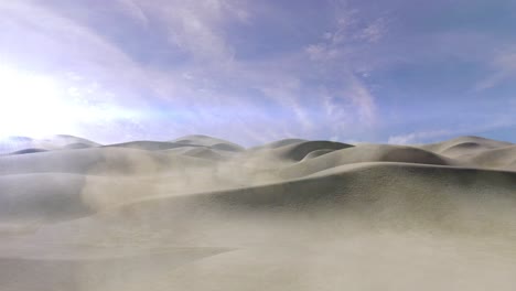 paisaje desértico con dunas de arena onduladas