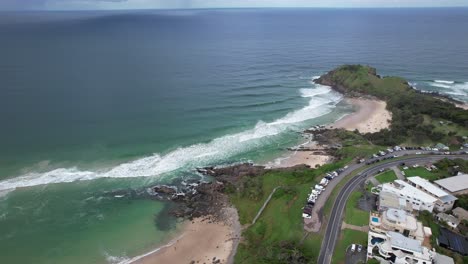 tweed coast road in bogangar - cabarita beach and norries headland in nsw, australia