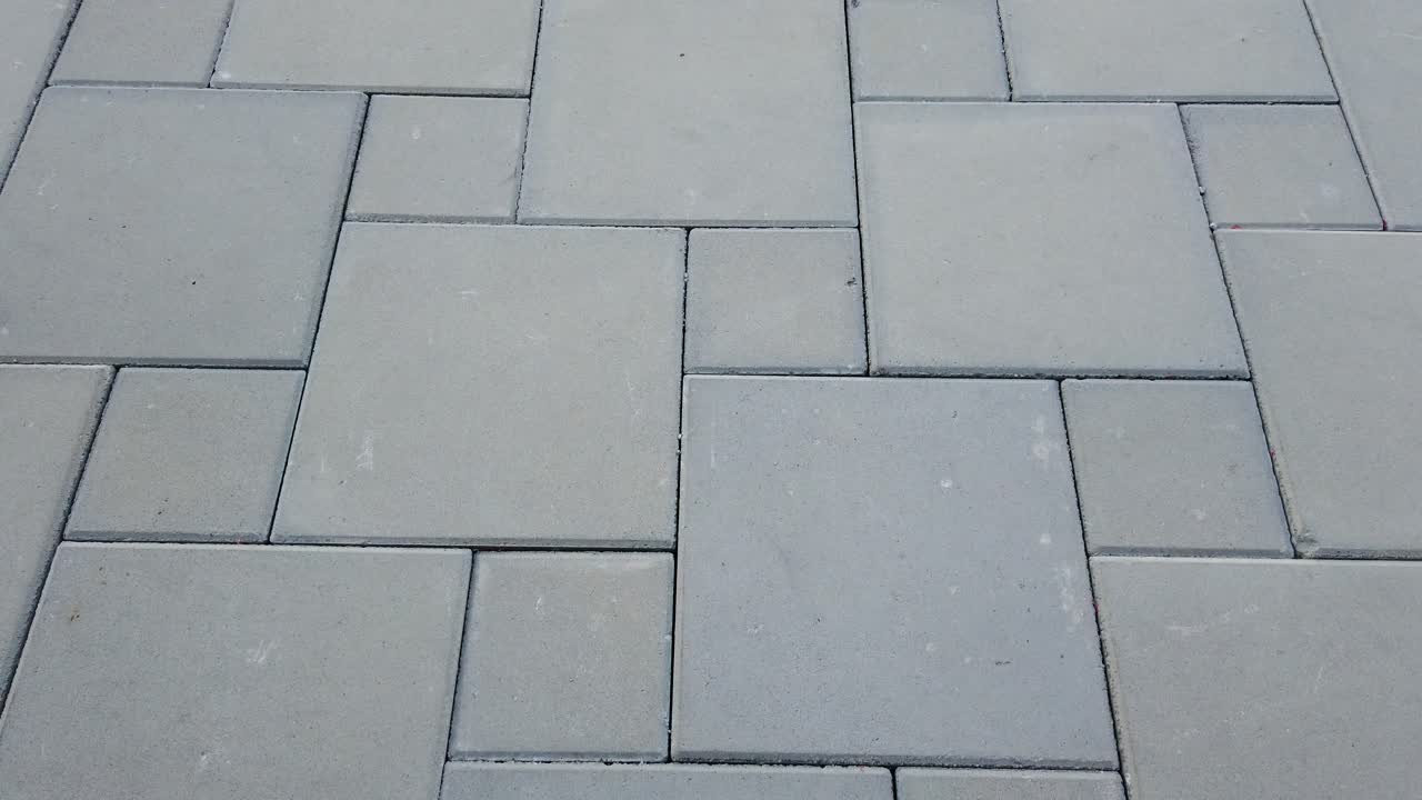 Road tile pattern during the day walking along surface