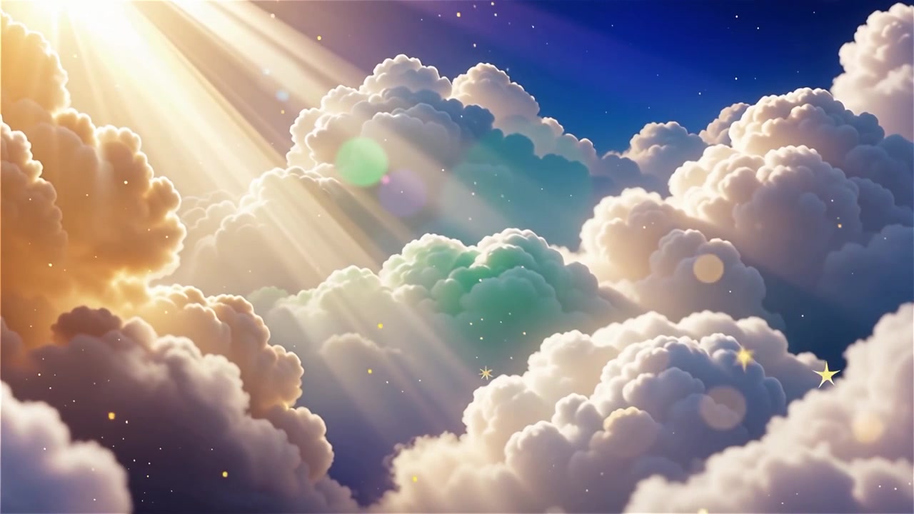 Christian Heavenly Light Worship Background