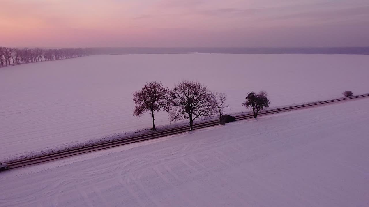 눈으로 덮인 드넓은 들판