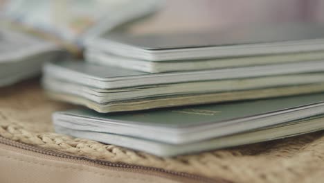 passports in a bag ready for travel