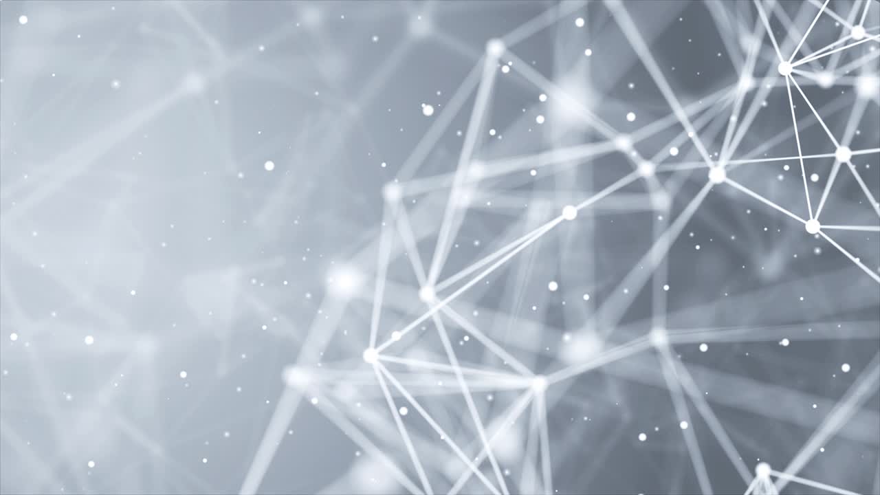 Abstract Neural network concept. Connected cells with links Loop background.