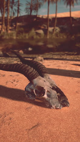 animal skull in the desert