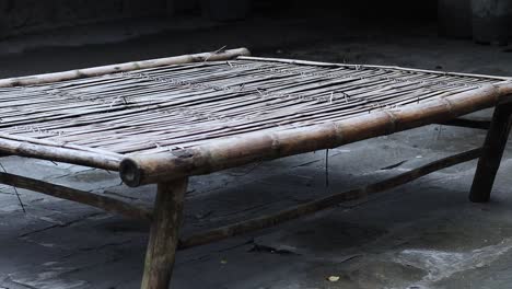 bamboo seat in outdoor setting, ninh binh, vietnam