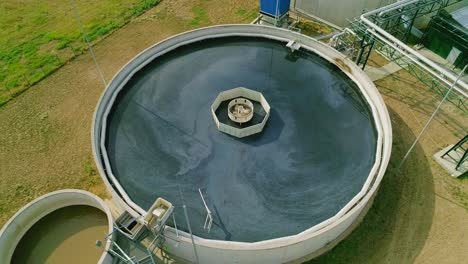 sewage treatment plant from above