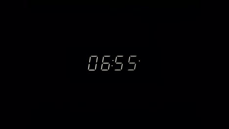 orologio digitale timelapse, sveglia mattutina