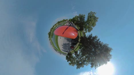 little planet format of munich in germany