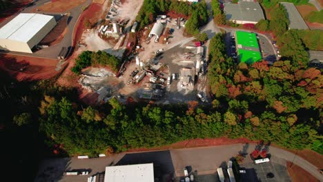captura aérea del proveedor de hormigón de mezcla lista, ubicación atlanta, georgia