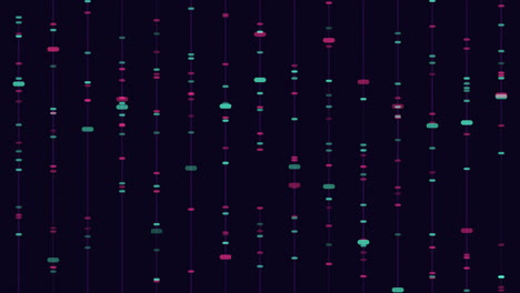 vibrant grid of colorful dots on dark background