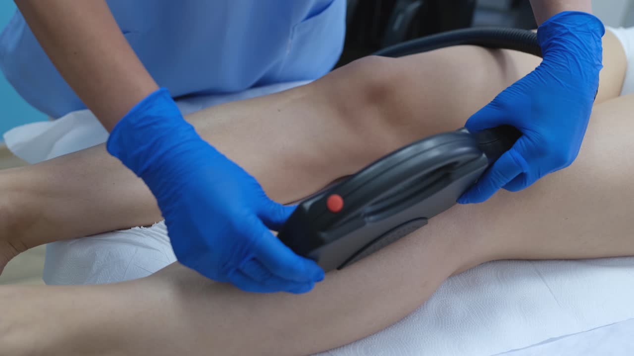 Professional Laser Hair Removal Treatment on Legs