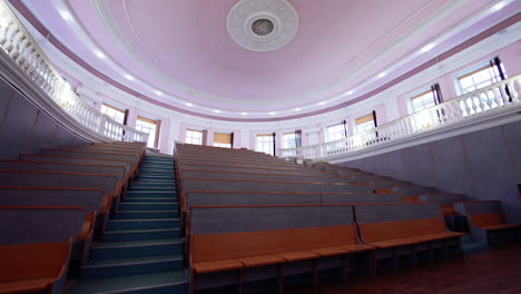 empty large lecture hall. empty classroom university during coronavirus pandemic time