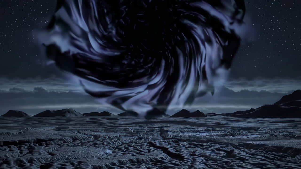 Black Hole Over a Desert Landscape