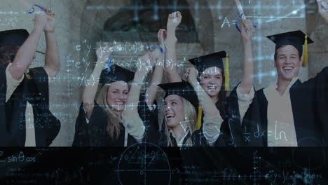 digital composite of student ceremony