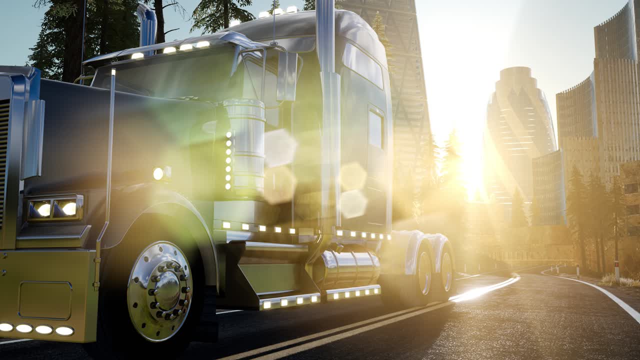 도로에 있는 트럭