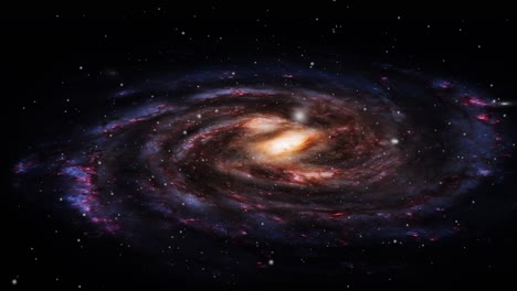 a galaxy floating and moving in the great universe