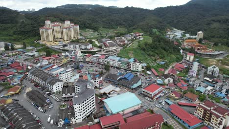 general landscape view of the brinchang district within the cameron highlands area of malaysia