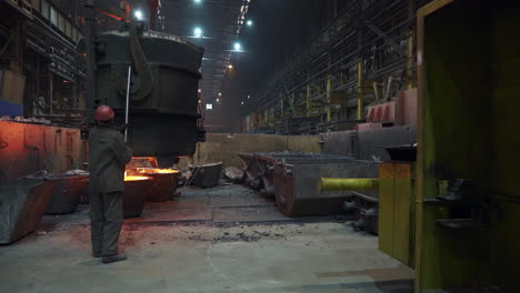 metal casting process in a foundry
