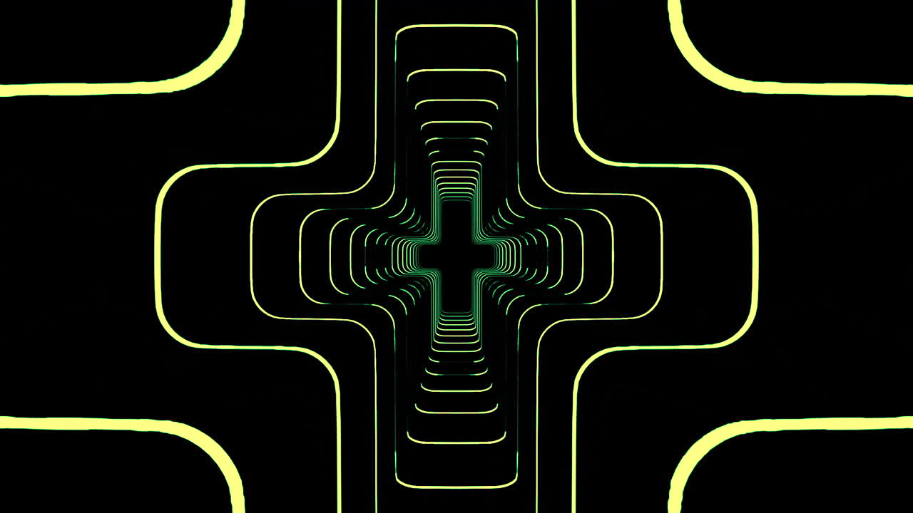 Abstract Neon Tunnel Design
