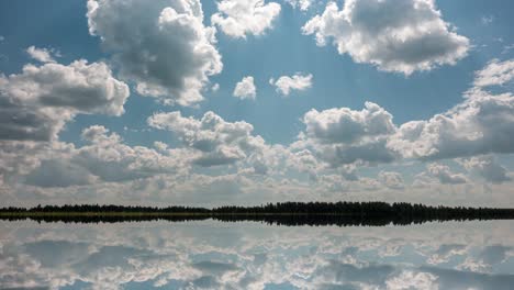 puffy fluffy white clouds sky time lapse. slow moving clouds. b roll footage cloudscape timelapse cloudy. footage timelapse nature 4k. clouds reflection, time lapse, video loop