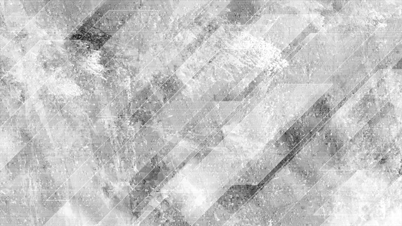 Animación de video grunge geométrico abstracto gris claro.