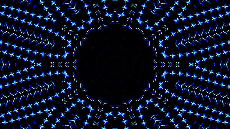 Beautiful abstract kaleidoscope that shines, a radiant light that regulates the subtle movements