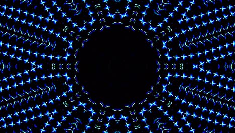 hermoso caleidoscopio abstracto que brilla, una luz radiante que regula los movimientos sutiles