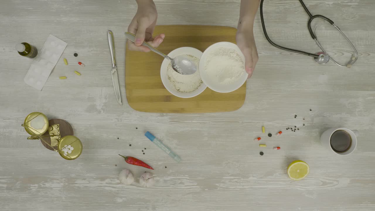 요리용 밀가루와 달을 는 것