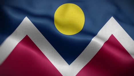 denver, colorado, estados unidos, la bandera de los estados unidos, el fondo de bucle 4k.