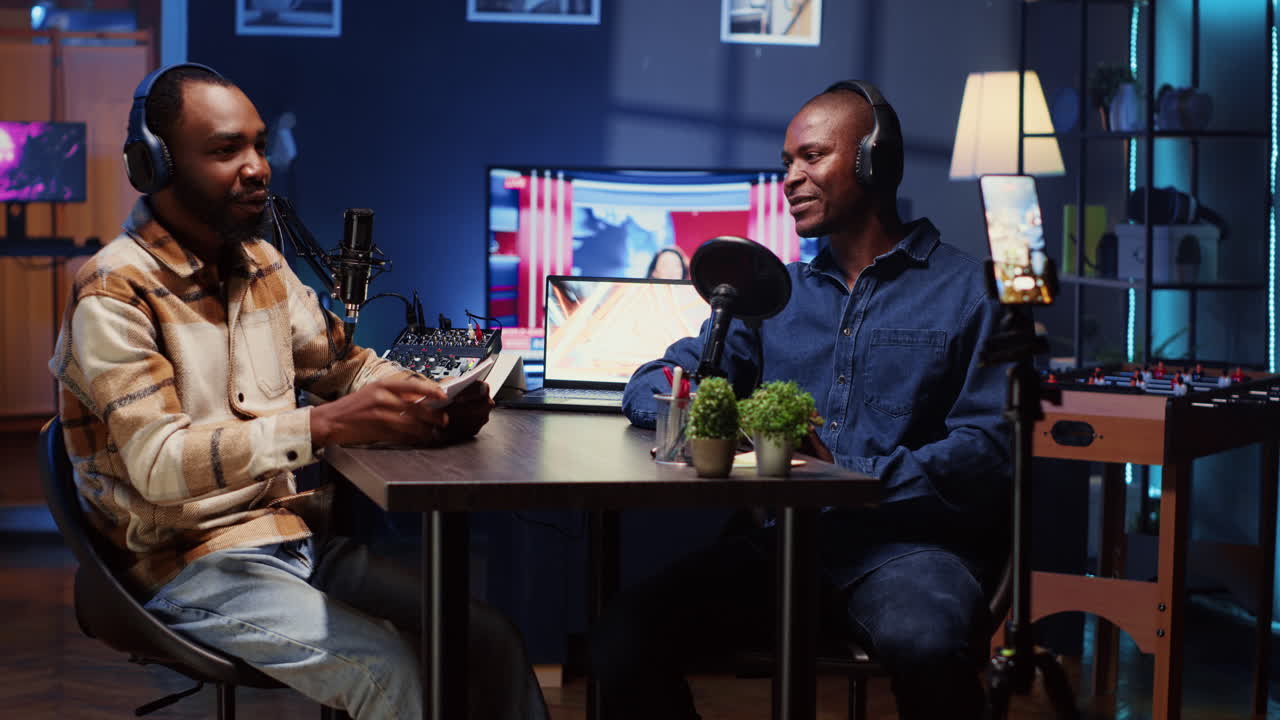 Presenter uses cellphone camera to produce comedy podcast