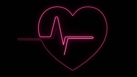 neon heartbeat flatline. seamlessly looping animation.