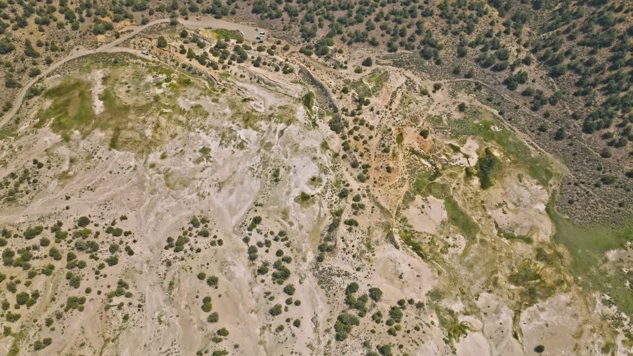 Travertine Hot Springs, Bridgeport, California. Abstract colorful natural