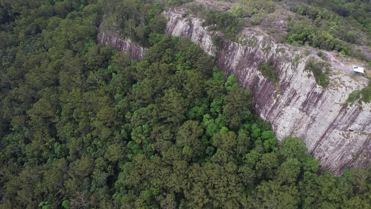 Aerial Shot Of Mount Tinbeerwah Lookout In Queensland, Australia