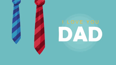 father's day greeting card with ties