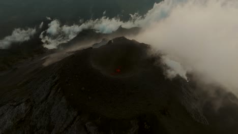 fuego volcano: active stratovolcano erupting volcanic smog and ready to spew lava, located in guatemala