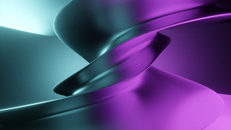 abstract 3d rendered shapes in teal and purple