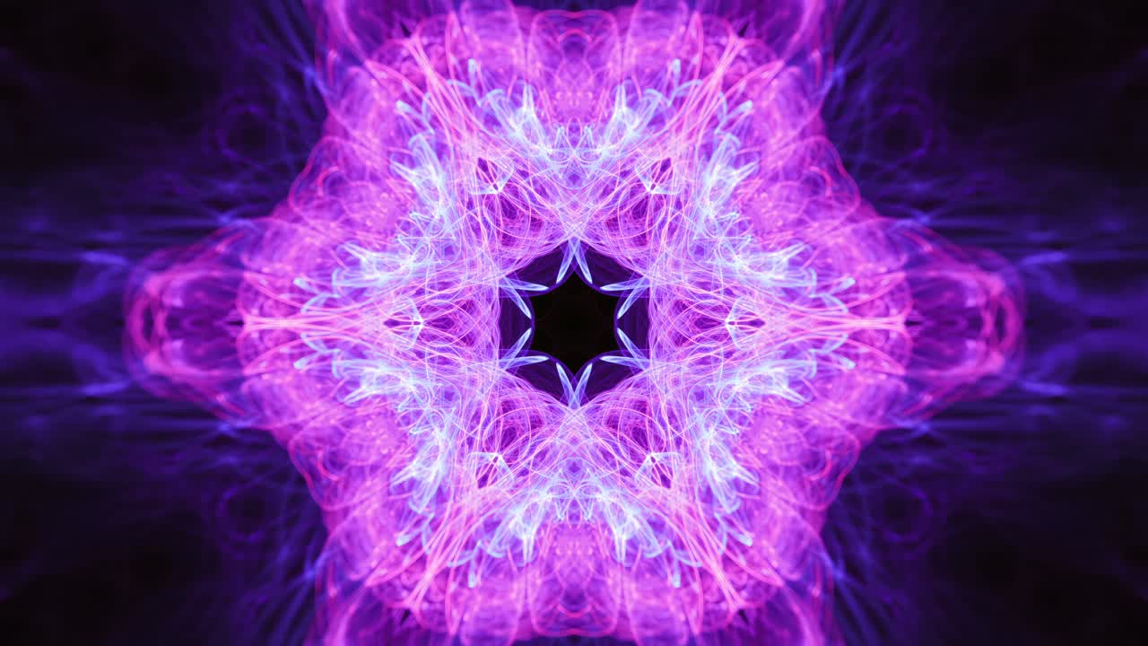 patrones de mandala hipnóticos, enigmáticos flujos intrincados geométricos fractales éxtasis abstracto, bucle sin fin de despertar espiritual flujo de energía, latidos visuales remolinos de fantasía