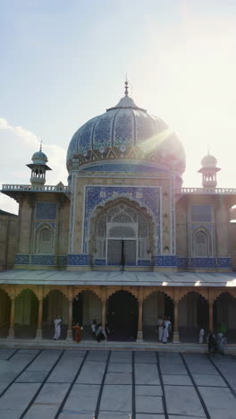 historical islamic architecture and vibrant stained glass windows