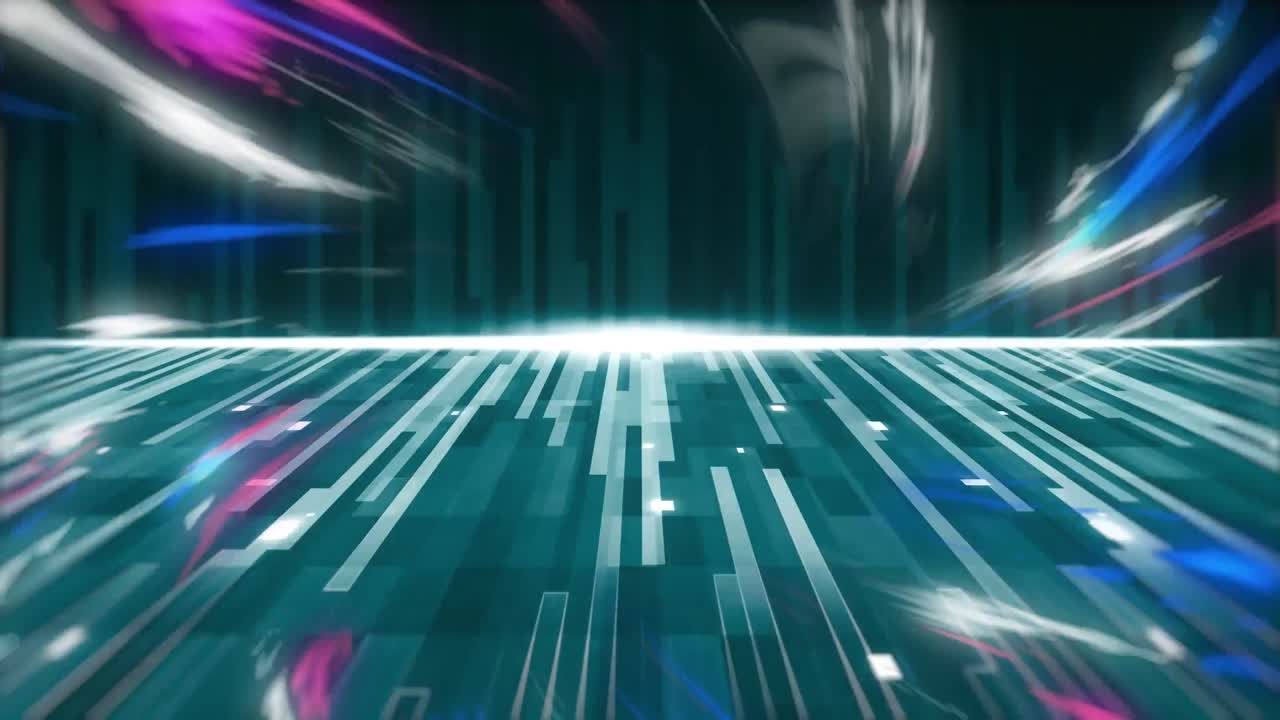 파란색 줄무 ⁇ 와 불빛 위에 분홍색과 파란색 회전 불빛의 애니메이션