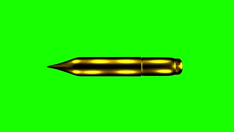 green screen loopable 50 caliber bullet flying with matte included