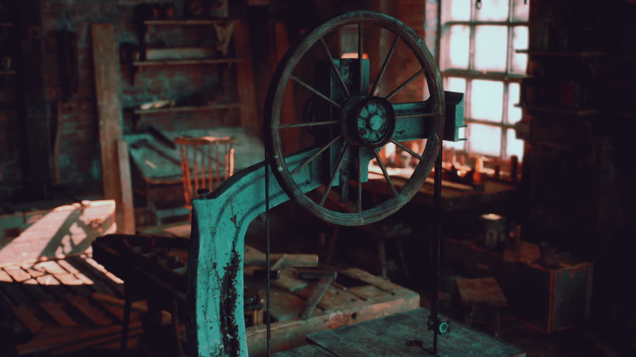 시골 의 목공 작업장 에서 빈티지 사