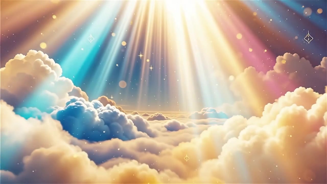 Christian Heavenly Light Worship Background