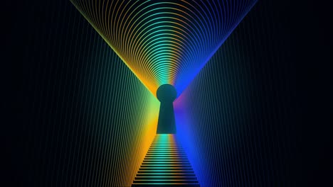 túnel de agujero de llave abstracto