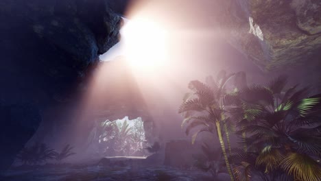 Sun-Light-inside-Mysterious-Cave