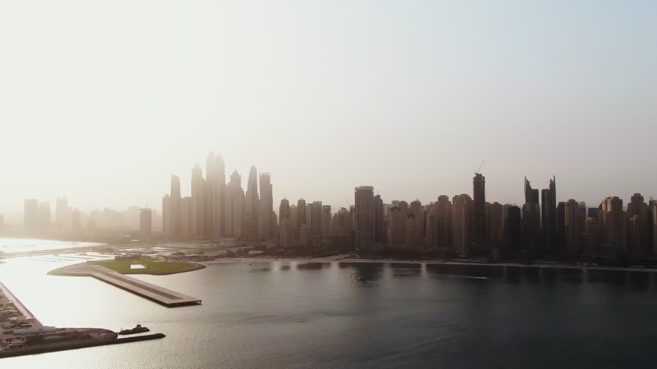 Vista aerea dello skyline di Dubai